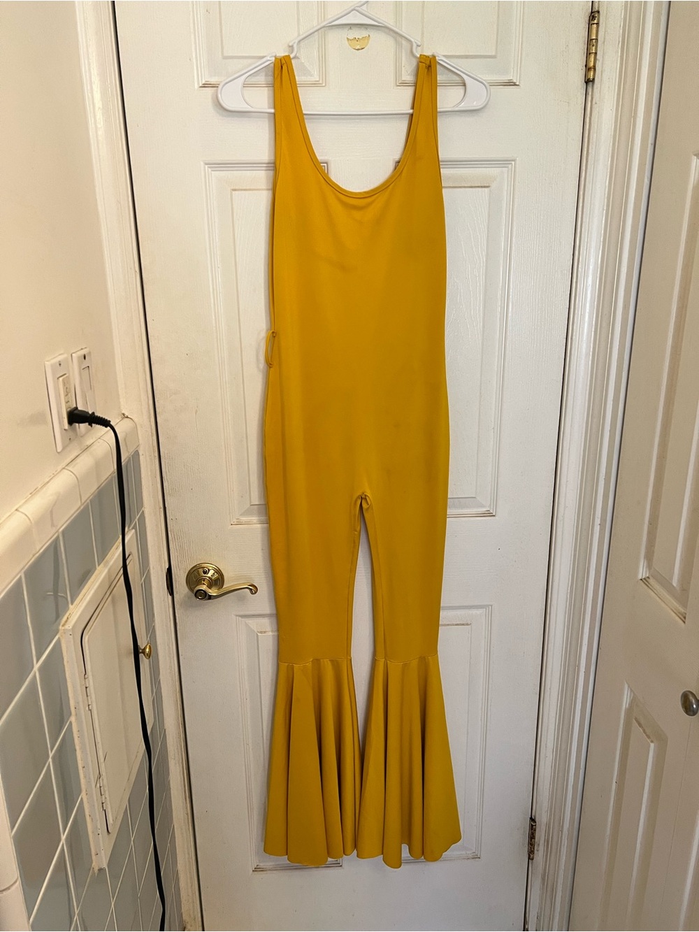 Vintage Mustard Yellow Flared Leg Jumpsuit